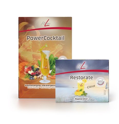 Fitline PowerCocktail et Restorate Citrus